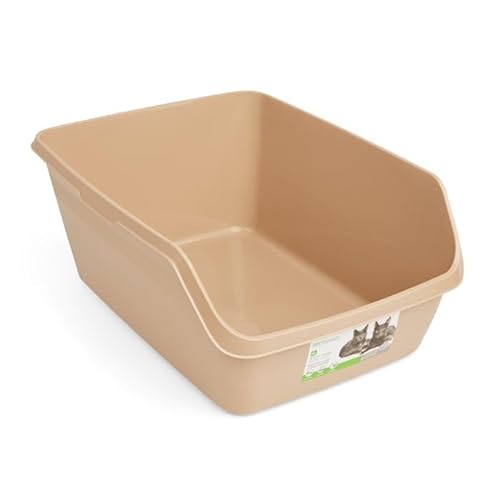 So Phresh Tan Scatter Shield High-Back Litter Box for Cat, X-Large