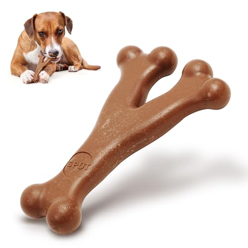 Spot Bambone Wish Bone Bacon Pet Chew Toys Large