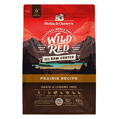 Stella & Chewy's Wild Red Dry Dog Food Raw Coated High Protein Grain & Legume Free Prairie Recipe, 21 lb. Bag