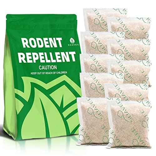 SUAVEC Rodent Repellent, Mouse Repellent Granules, Mice Repellent for House, 40% Peppermint Oil to Repel Mice and Rats, RV Rat Repellent, Mint Mice Repellant for Camper, Mice Away-10 Pouches