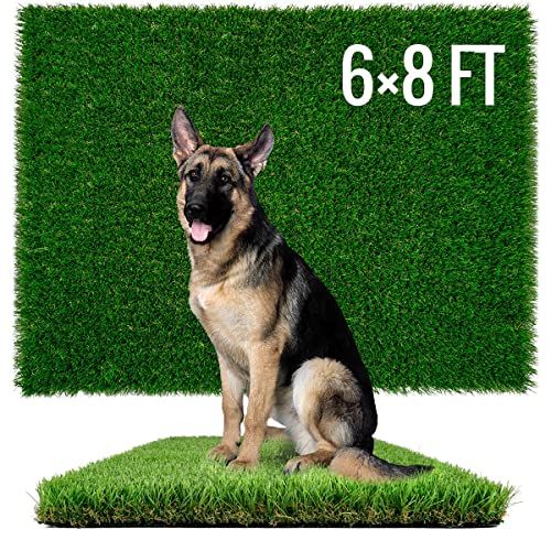 Sunturf Fake Grass for Dogs to Pee On, Artificial Turf for Dogs, Grass Pee Pad for Dogs Potty Training, Premium 6x8FT Extra Large, Indoor Outdoor Turf Grass Pad for Dogs