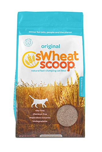 sWheat Scoop Fast-Clumping All-Natural Cat Litter, 25lb Bag