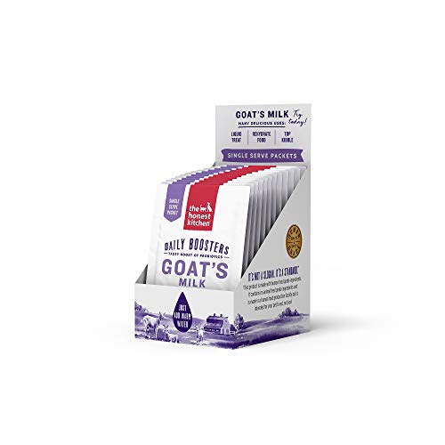 The Honest Kitchen Daily Boosts: Instant Goat's Milk with Probiotics for Cats and Dogs, 12 Pack of 5g Sachets