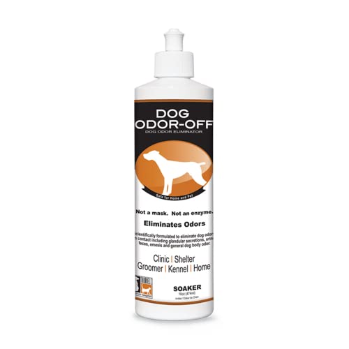 Thornell Dog Odor-Off Pet Odor Eliminator Soaker Bottle – 16 oz Ready to Use Dog Carpet Cleaner Soaker – Dog Urine Carpet Cleaner for Home, Glandular Secretions, Feces Odors on Carpet, Cages, & More