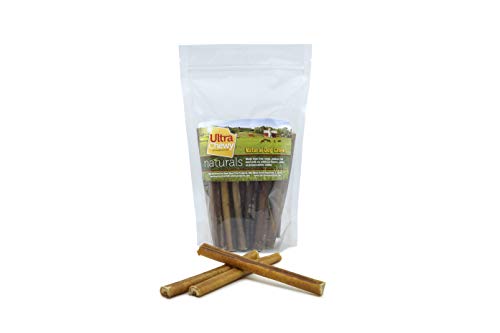 Ultra Chewy Dog Treats, Beef Bully Sticks 6", All Natural Ingredients, Made In Brazil, Free Range Pasture Fed Beef, High Protein, Easy to Digest, Promotes Dental Health, Grain Free, 100% Beef 25 Count