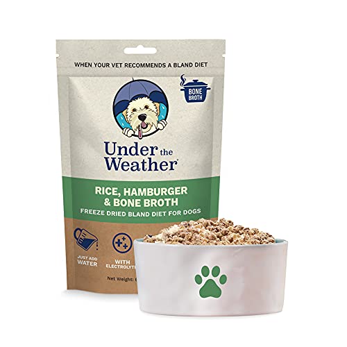 Under The Weather Rice, Hamburger & Bone Broth Freeze Dried Bland Dog Food, 6 oz