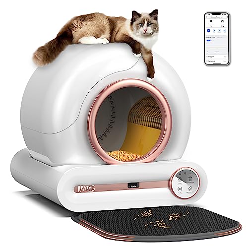 【Upgraded】 Freefa 2023 Automatic Self Cleaning Cat Litter Box, 65L+9L Large Capacity Smart Cat Litter Box, Automatic Cat Litter Box Robot, Electric Litter Box for Multiple Cats, No Scoop, App Control