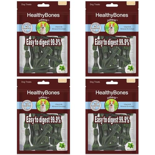 UrbanX HealthyBones Original Natural Dog Dental Care Mint Snacks Oral Health Dog Food for Irish Red and White Setter and Other Large Sporting Dogs, 60 Count