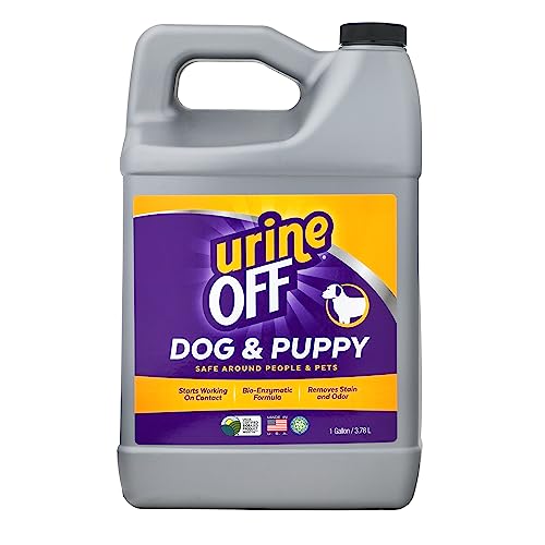 Urine OFF Puppy & Dog Odor & Stain Remover| Fresh Scent Carpet Cleaner Spray | Bio Enzymatic Stain & Urine Odor Eliminator | Pet Safe Cleaner | 1 gal.