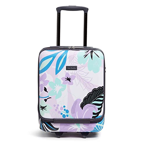 Vera Bradley Women's Hardside Underseat Rolling Suitcase Luggage, Island Floral Purple, One Size