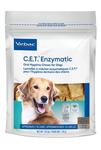 Virbac C.E.T. 3 Pack of Extra Large Enzymatic Oral Hygiene Chews for Dogs 51+ Pounds, 30 Chews Per Pack3