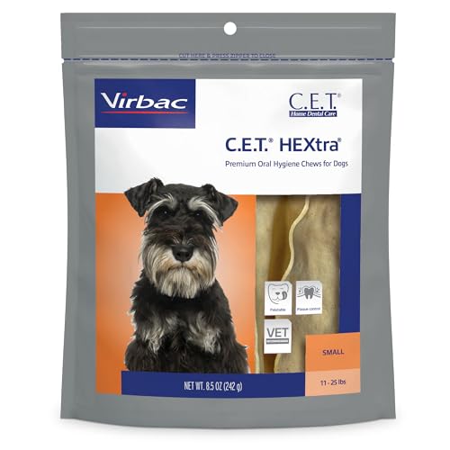 Virbac CET HEXtra Premium Oral Hygiene Chews for Dogs, 11-25 lbs, 8.5 Oz