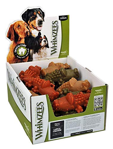 Whimzees Alligator Dental Treat for Medium Dogs, 25 CT