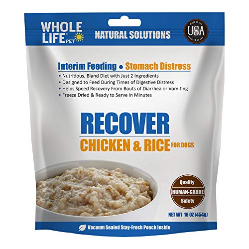 Whole Life Pet Recover. Bland Diet for Dogs - Vomiting, Stomach Distress or Diarrhea Relief. Ready in Minutes - Just Add Water