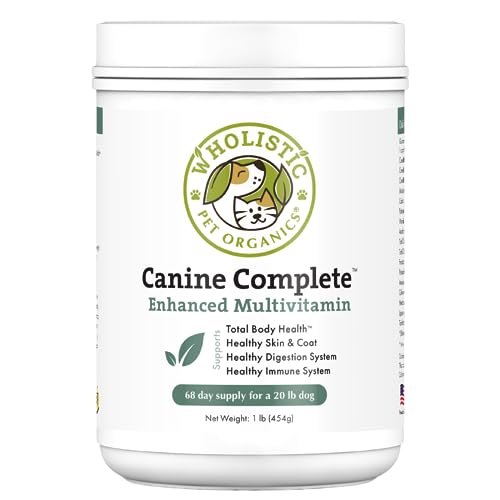 Wholistic Pet Organics Canine Complete: Multivitamin for Dogs Organic Homemade Dog Food Supplement Dog Multivitamin Powder with Probiotics Healthy Immune System Digestive Support for All Ages