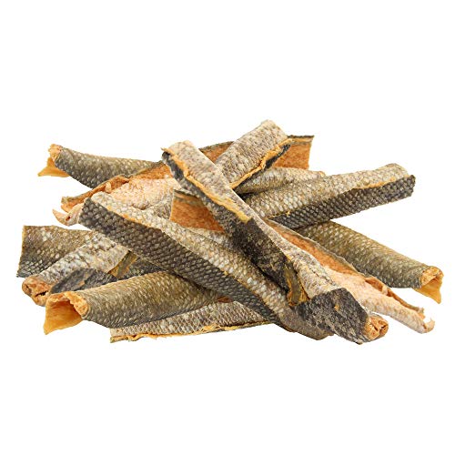 Wild Eats Salmon Skin Treats for Dogs (9 oz /12 ct) Dog Chews & Dog Snacks Single Ingredient Alaskan Sockeye Wild Salmon Freeze Dried Salmon, Wild Caught & Sustainably Sourced No-Hide Dog Chews