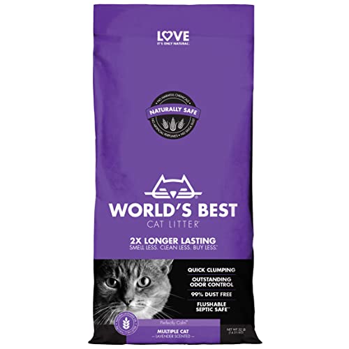 WORLD'S BEST CAT LITTER Multiple Cat Lavender Scented, 32-Pounds