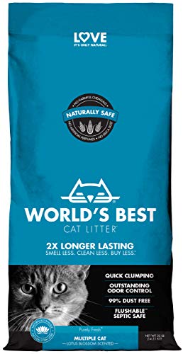 WORLD'S BEST CAT LITTER Multiple Cat Lotus Blossom Scented, 32-Pounds