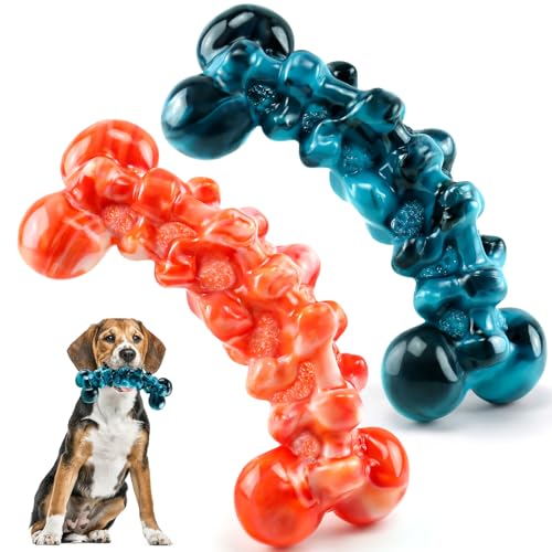 WOWBALA Large Dog Chew Toys: 2 Pack Dog Toys for Aggressive Chewers - Super Chewer Dog Toys for Large Dogs - Tough Dog Chew Toys - Durable Dog Toys - Indestructible Dog Toys for Medium, Large Dogs