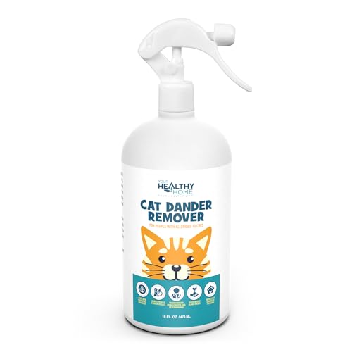 YourHealthyHome Cat Dander Remover & Allergy Relief Spray|All Natural Effective Treatment for Cat Allergies|Vet Recommend, Cruelty Free & Made in USA (16 oz)