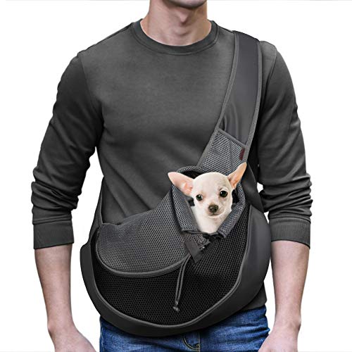 YUDODO Pet Dog Sling Carrier Breathable Mesh Travel Safe Sling Bag Carrier for Dogs Cats