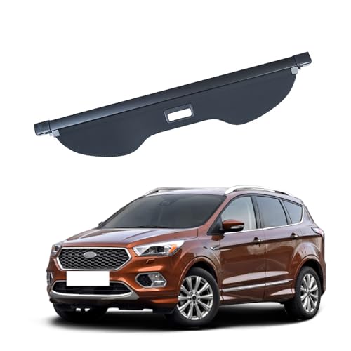 ZABEES Compatible with Ford KUGA 2013-2020, Car Retractable Cargo Cover Rear Trunk Luggage Organizers Security Shade Shield Curtain Panel Roller Blind