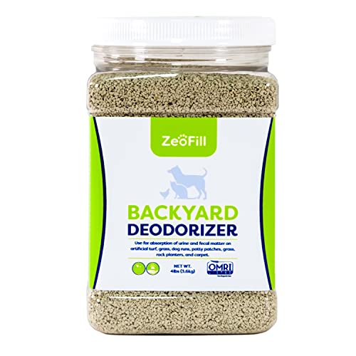 Zeofill Backyard Deodorizer – Eliminates Pet Urine Odors on Potty Patches, Artificial Turf, Grass, Lawns, Patios, Concrete & Playgrounds | Dog, Cat Litter Box Odor Eliminator & Freshener | 4 lbs.