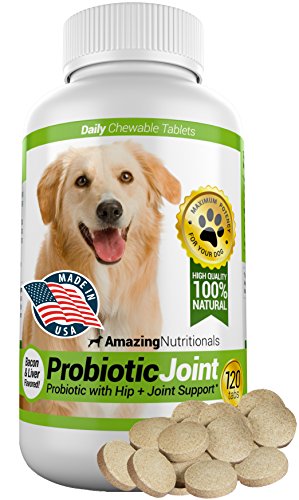 Amazing Probiotics for Dogs Eliminates Diarrhea and Gas with Hip Joint Pain Relief, 120 Chews