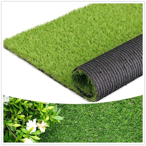 Artificial Grass Thick Turf (1.38" Custom Sizes) Multi-use Fake Pet Grass Indoor/Outdoor Rug Synthetic Lawn Carpet,Faux Grass Landscape for Patio,Garden,Astroturf for Dogs with Drain Holes