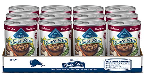 Blue Buffalo Blue's Stew Grain Free Natural Adult Wet Dog Food, Beef Stew 12.5 oz cans (Pack of 12)
