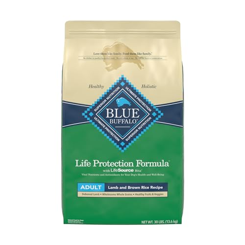 Blue Buffalo Life Protection Formula Natural Adult Dry Dog Food, Lamb and Brown Rice 30-lb