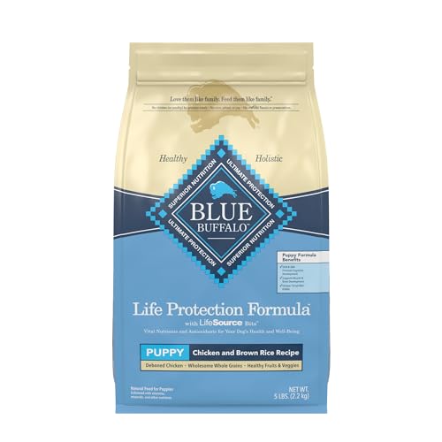 Blue Buffalo Life Protection Formula Natural Puppy Dry Dog Food, Chicken and Brown Rice 5-lb Trial Size Bag