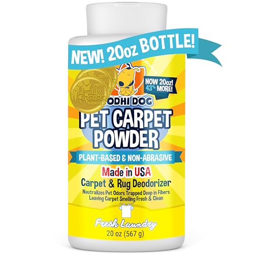Bodhi Dog Natural Dog Odor Carpet Powder | Dry Pet Smell Eliminator | Remove Urine Smells | Plant Based and Biodegradable Room Powder | Loosens Fur and Dirt (Pack of 1)