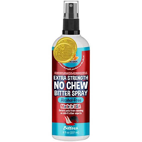 Bodhi Dog New Bitter 2 in 1 No Chew & Hot Spot Spray | Natural Anti-Chew Remedy Better Than Bitter Apple | Safe on Skin, Wounds and Most Surfaces | Made in USA (Alcohol Free, 8 Fl Oz)
