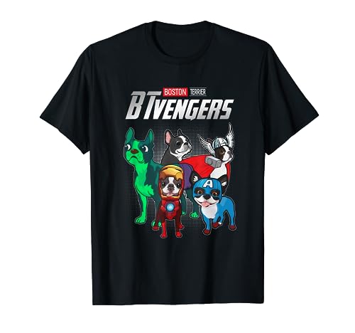BTvengers Funny Boston Terrier Dog Lover T Shirt T-Shirt