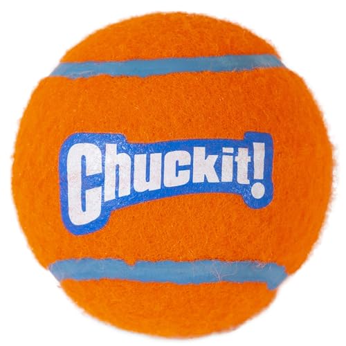 Chuckit! Chuckit Dog Tennis Ball Dog Toy, Large (3 Inch Diameter) for dogs 60-100 lbs, Pack of 2