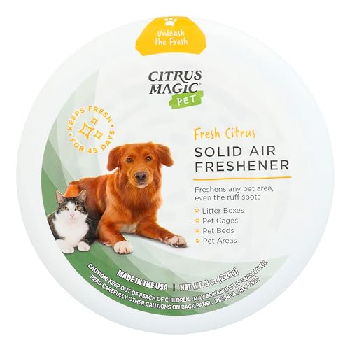 Citrus Magic Pet Odor Eliminator Solid Air Freshener, Fresh Citrus, 8-Ounce, Pack of 1