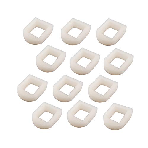 Foam Pre-Filters Compatible with Drink-Well Stainless Steel 360, Avalon, Pagoda, Seascape and Sedona Water Bowl - 12 Packs Dog and Cat Pet Fountain Prefilters by Poweka(White)