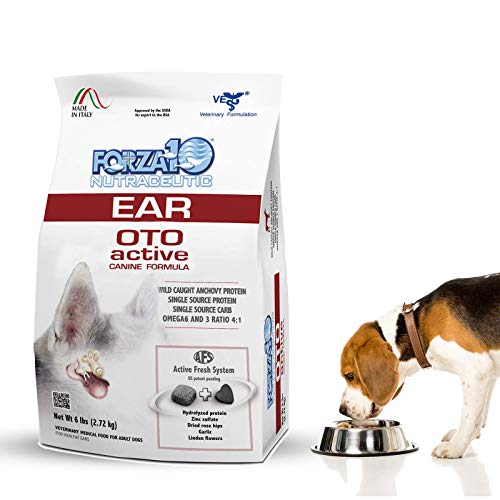 Forza10 Active Line OTO Ear Dog Food, Fish Dry Dog Food for Dog Ear Infection Treatment and Healthy Ears for Adult Dogs (6 Pounds)