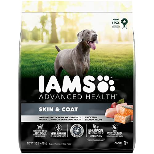 IAMS Advanced Health Skin & Coat Chicken and Salmon Recipe Adult Dry Dog Food, 13.5 lb. Bag