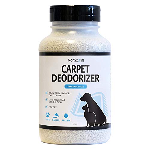 NonScents Carpet & Rug Odor Eliminator - Safe & Fragrance-Free Pet Carpet Deodorizer - Cat and Dog Smell Neutralizer - Removes Pet Urine Odors - Fresh Scent Powder in Pet Areas at Home