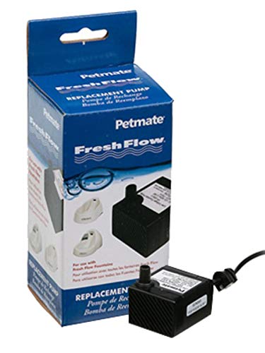 Petmate Fresh Flow Deluxe Replacement Pump 120V - Easy Install - AC Adapter and Cord Included (29027),Black