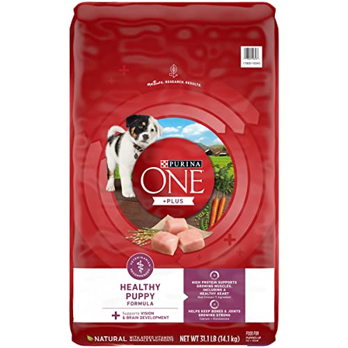 Purina ONE Plus Healthy Puppy Formula High Protein Natural Dry Puppy Food with added vitamins, minerals and nutrients - 31.1 lb. Bag