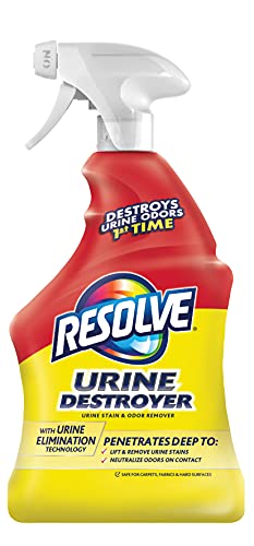 Resolve Urine Destroyer Spray, Pet Stain & Odor Remover, Carpet Cleaner, 32 Fl Oz