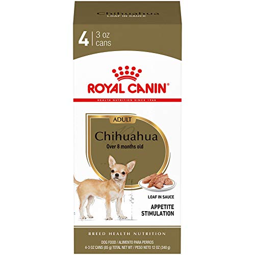 Royal Canin Breed Health Nutrition Chihuahua Adult Loaf in Sauce Wet Dog Food, 3 oz can (4-pack)