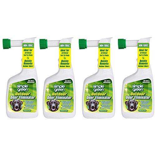 Simple Green Outdoor Odor Eliminator Hose End Sprayer for Pets, White, 32-Ounce (4 pack)