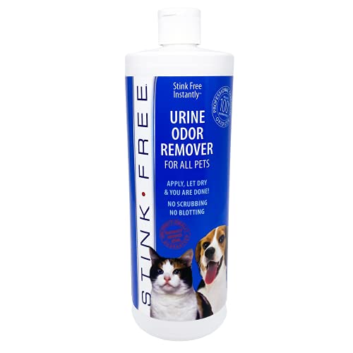 Stink Free Instantly Pet Urine Odor Remover - Cleaner, Neutralizer, & Eliminator of Cat & Dog Pee Odor on Carpets, Rugs, Outdoor Rugs, Mattress, Floor, Etc. 32 oz. (1 Quart)