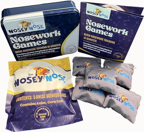 The Nosey Nose: Nosework Scentwork Training for Dogs Puzzle Brain Games, Anise Scent (Zipper Pouch)