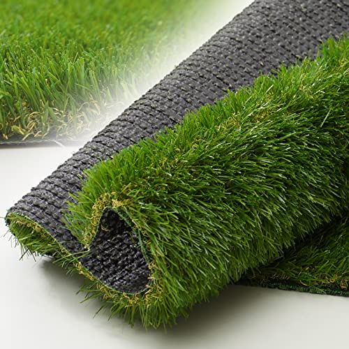 Weidear Artificial Grass 4 FT x 6 FT, 1.38" Fake Grass Mat, 4 Tones Synthetic Turf Rug, Thick Artificial Grass for Dogs Pets/Garden Lawn Landscape, Customized Sizes Indoor Outdoor