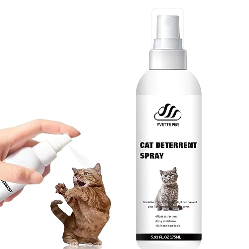 YVETTE PER Cat Deterrent Spray lndoor,Cat Repellent Spray Suit for Indoor and Outdoor， Cat & Kitten Deterrent Training Aid for Furniture，Prevent Scratching, Stay Away from Restricted Areas